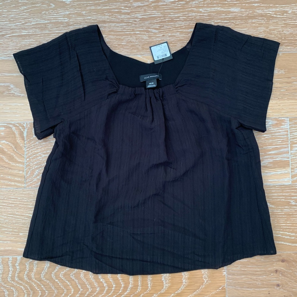 Club Monaco Black Blouse